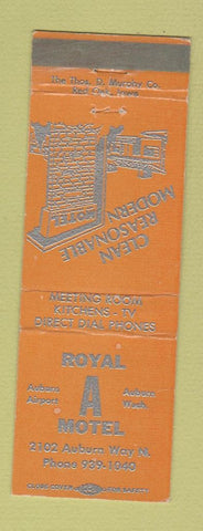 Matchbook Cover - Royal A Motel Auburn WA