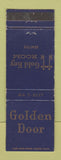 Matchbook Cover - Golden Door Gold Key Room Seattle WA WEAR
