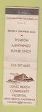 Matchbook Cover - Long Beach Community Hospital CA WEAR