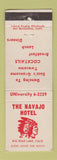 Matchbook Cover - The Navajo Hotel Big Bear Lake CA WEAR