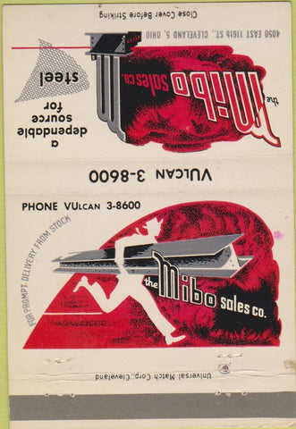 Matchbook Cover - Mibo Sales Co Steel Cleveland OH 40 Strike