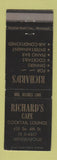 Matchbook Cover - Richard's Cafe Minneapolis MN WEAR