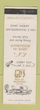 Matchbook Cover - Ed's Drive In Restaurant Akron OH