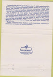 Matchbook Cover - Pro Football Hall of Fame Canton OH NFL 40 Strike