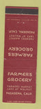 Matchbook Cover - Farmers Grocery Pasadena CA WORN