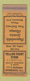 Matchbook Cover - Yellow Front Store Momence IL grocery WORN