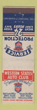 Matchbook Cover - Western States Auto Club St Louis Kansas City MO