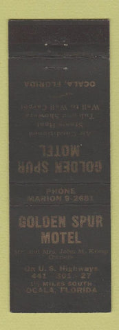 Matchbook Cover - Golden Spur Motel Ocala FL
