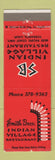 Matchbook Cover - Smith Bros Indian Village Restaurant Torrance CA