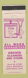 Matchbook Cover - Orchid Cleaners Dyers Long Beach CA