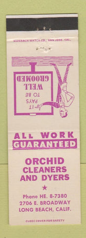 Matchbook Cover - Orchid Cleaners Dyers Long Beach CA