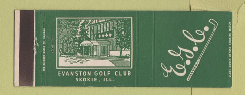 Matchbook Cover - Evanston Golf Club Skokie IL