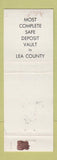 Matchbook Cover - Lea County State Bank Hobbs NM