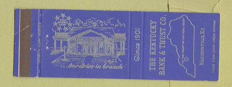Matchbook Cover - Kentucky Bank and Trust Madisonville KY