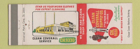 Matchbook Cover - Clean Coverall Supply ST Louis MO