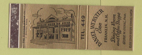 Matchbook Cover - Daniel Webster Inn Franklin NH WEAR