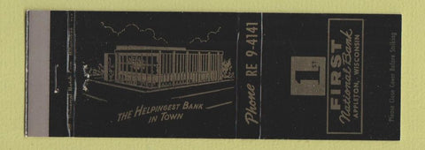 Matchbook Cover - 1st National Bank Appleton WI