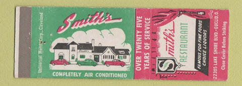 Matchbook Cover - Smith's Restaurant Euclid OH