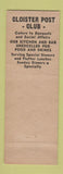 Matchbook Cover - American Legion Cloister Post Ephrata PA