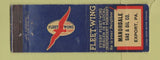 Matchbook Cover - Fleet Wing oil gas Export PA POOR BACK