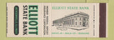 Matchbook Cover - Elliott State Bank Jacksonville IL