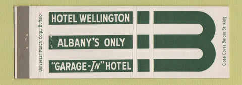 Matchbook Cover - Hotel Wellington Albany NY