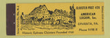 Matchbook Cover - American Legion Cloister Post Ephrata PA Full Length