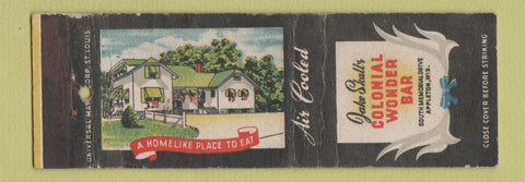 Matchbook Cover - Jake Skall's Colonial Wonder Bar Appleton WI WEAR