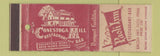 Matchbook Cover - Paoli Inn Restaurant PA Conestoga Mill Bryn Mawr WORN