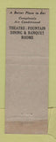 Matchbook Cover - Struppler's Pullman WA restaurant fountain WEAR