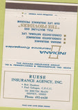 Matchbook Cover - Ruese Insurance Sidney OH 40 Strike
