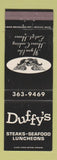 Matchbook Cover - Duffy's Restaurant Union Lake MI