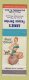 Matchbook Cover - Arnie's Texaco oil gas Dickinson ND pinup