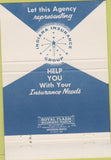 Matchbook Cover - Ruese Insurance Sidney OH 40 Strike
