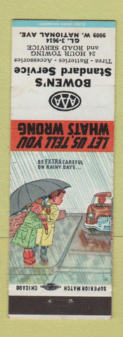 Matchbook Cover - Bowen's Standard oil gas