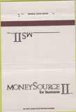 Matchbook Cover - Money Source II Banking? 40 Strike