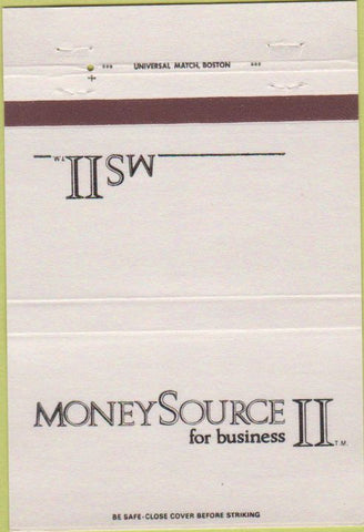 Matchbook Cover - Money Source II Banking? 40 Strike