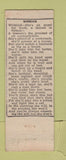 Matchbook Cover - Biddle's Restaurant Cromwell IN hillbilly