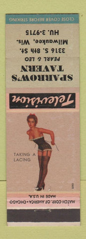 Matchbook Cover - Sparrow's Tavern Milwaukee WI pinup