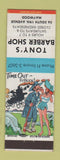 Matchbook Cover - Tony's Barber Shop Maywood IL hillbilly