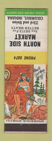 Matchbook Cover - North Side Market Columbus IN hillbilly