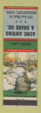 Matchbook Cover - Acme Awning Shade Bridgeport CT