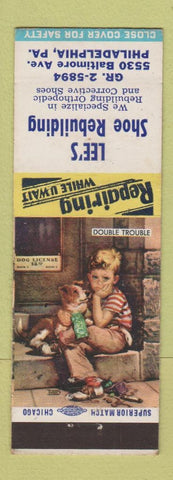 Matchbook Cover - Lee's Shoe Rebuilding Philadelphia PA