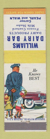 Matchbook Cover - Williams Dairy Bar