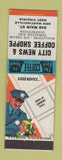 Matchbook Cover - City News Coffee Shoppe New Martinsville WV