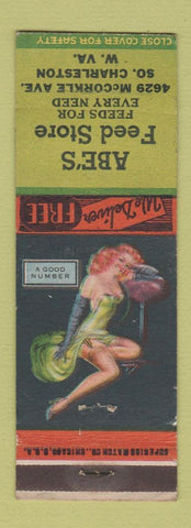 Matchbook Cover - Abe's Feed Store South Charleston WV pinup