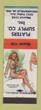 Matchbook Cover - Platers Supply Indianapolis IN pinup WEAR