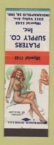 Matchbook Cover - Platers Supply Indianapolis IN pinup WEAR