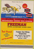 Matchbook Cover - Freeman Coals St Louis MO 40 Strike