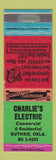 Matchbook Cover - Charlie's Electric Guthrie OK WEAR
